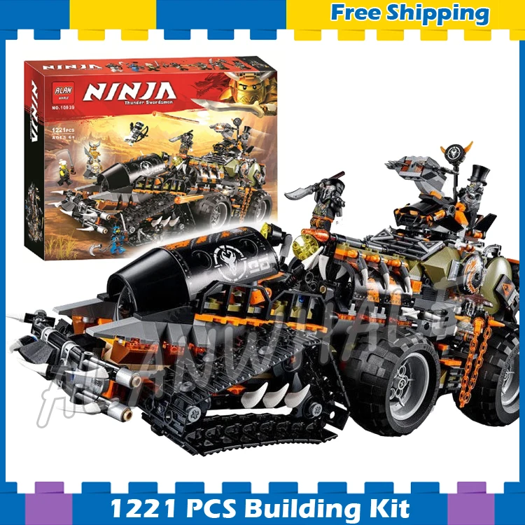

1221pcs Ninja Dieselnaut Diesel Utility Tank Gripper Vehicle 10939 Model Building Blocks Assemble Gifts set Compatible With lego