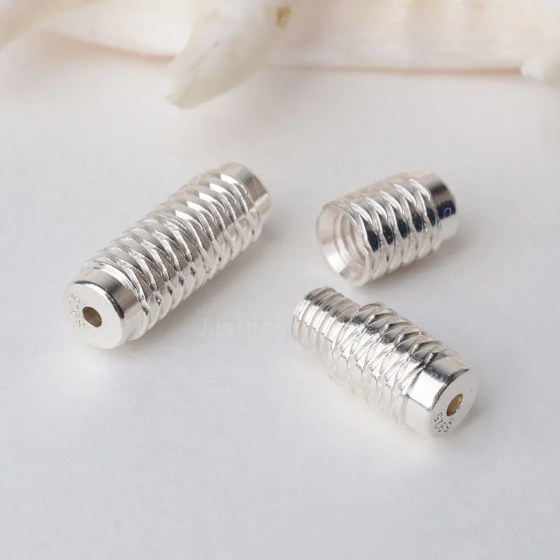 Твердые 925 пробы серебряной нитью застежка, для ожерелья/браслета ювелирных изделий diy компоненты