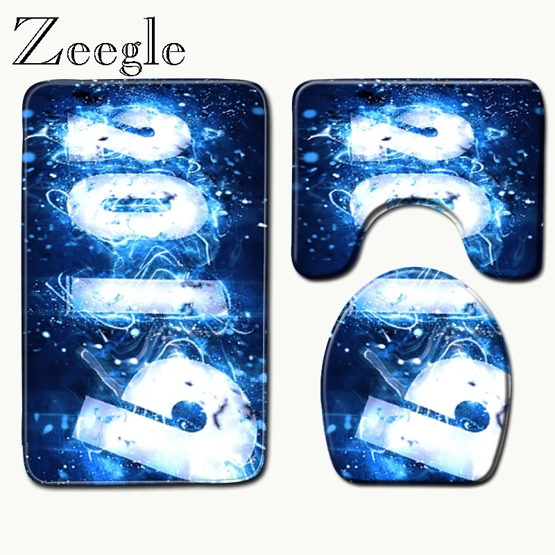 Zeegle Печатный коврик для ванной комнаты коврик с памятью формы коврик для унитаза нескользящий напольный коврик набор ковриков для ванной комнаты Быстросохнущий коврик