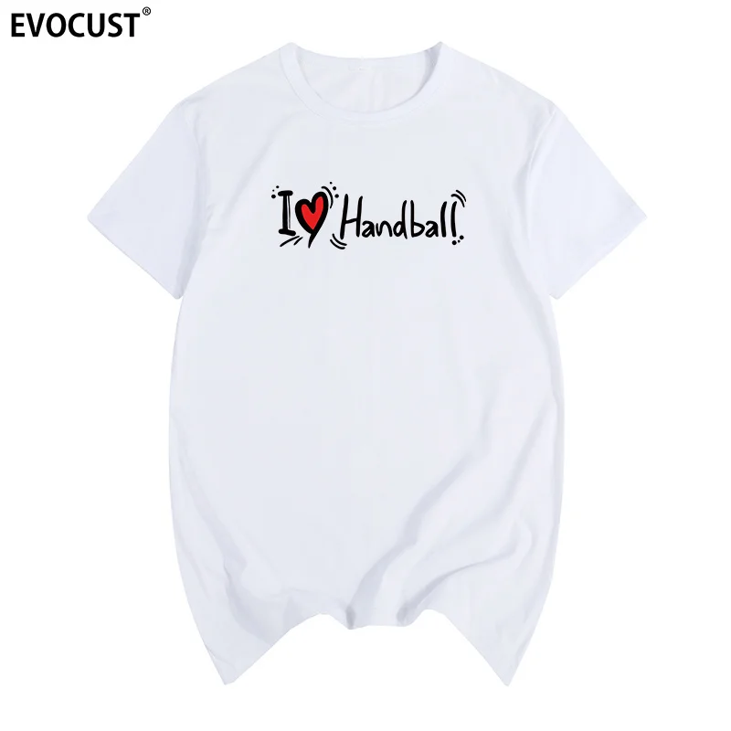 Футболка I love Handball хлопковая Мужская футболка новая женская летняя Удобная |