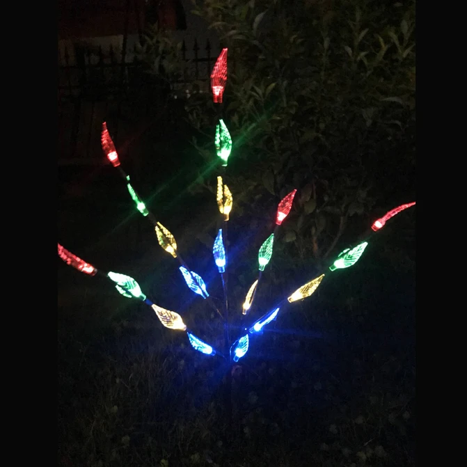 Jardim ao ar Energia Solar Árvore Ramo Folha Luzes Caminho Fronteiras Pátio Livre 60 Led 8 Lâmpadas solares