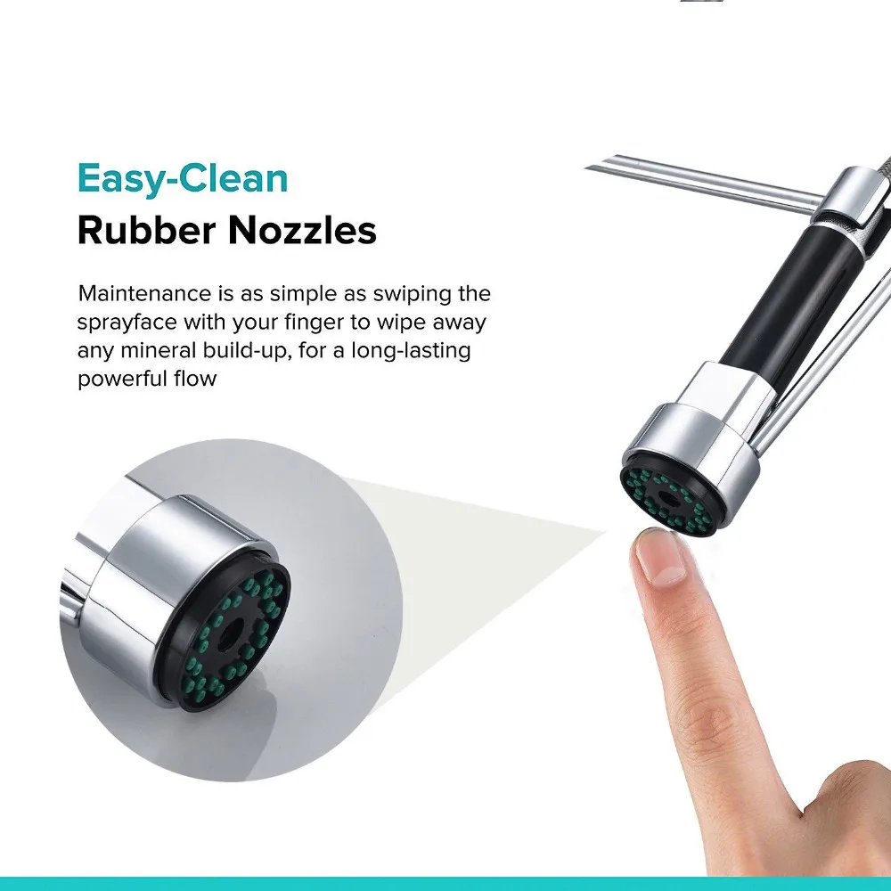 Best Quality Chrome Finish Dual Spout Kitchen Sink Faucet Deck Mount Spring Kitchen Mixer Tap Kitchen Hot and Cold Water tap