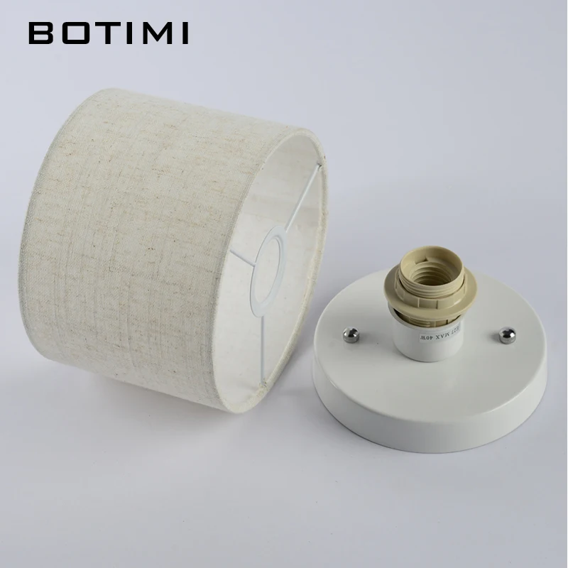 Круглый тканевый абажур BOTIMI светодиодный потолочный светильник для коридора