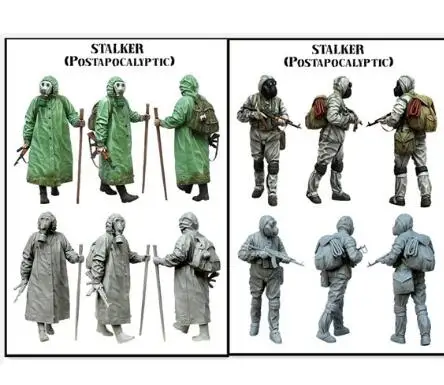 Неокрашенный комплект 1/35 советский сталкер Биохимический Солдат фигурка на 2
