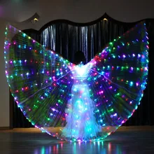 Женский мигающий меняющий цвет свет танец живота Isis Крылья светодиодный Сказочный бабочка танцевальный r костюм восточный индийский танец живота танцы