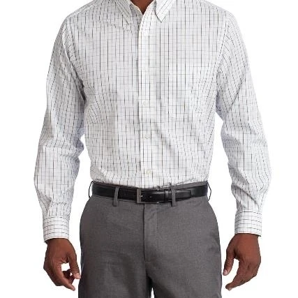 Port Authority S642 Tattersall Easy Care Long Sleeve Shirt Blue & Navy - Small (1)