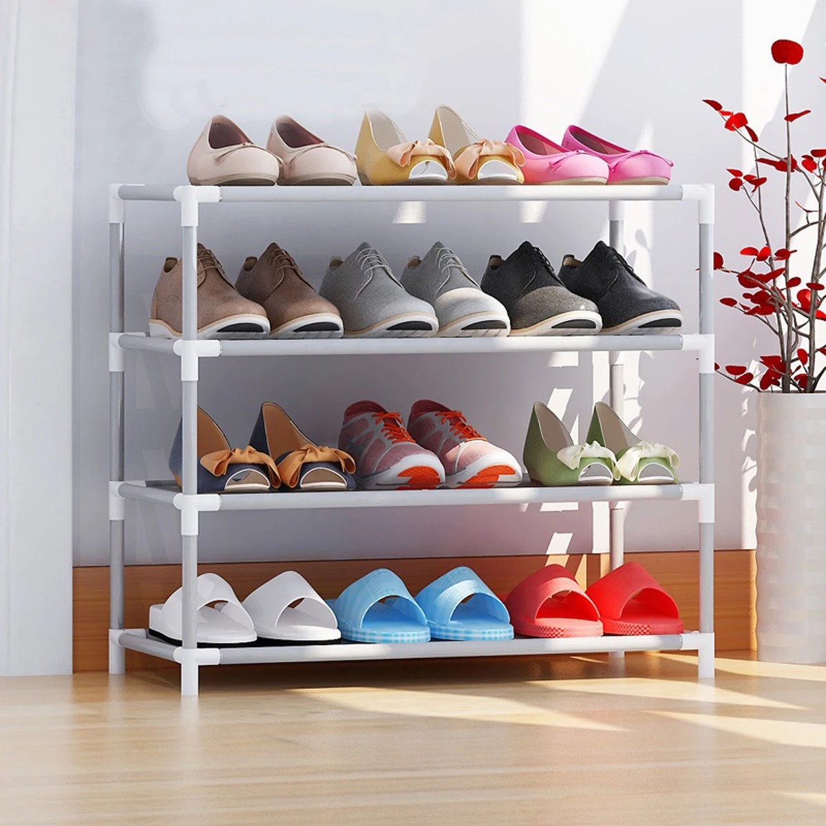 Multi Layer Tier Optional Metal Shoe Rack Storage Organizer Stand Shelf Holder 2/4/6/8/10 Tier Portable Shoes Display Storage Multi Layer Tier Optional Metal Shoe Rack Storage Organizer Stand Shelf Holder 2/4/6/8/10 Tier Portable Shoes Display Storage