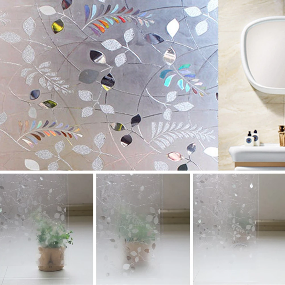 

Window Cover No Static Glue 3D Glass Stickers Matte Films Self-adhesive for Home Decoration 45*100cm/200cm NEW