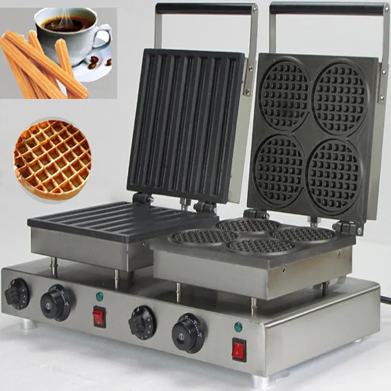 110/220V Commercial Double Head Electric Lolly Waffle Muffin Waffle