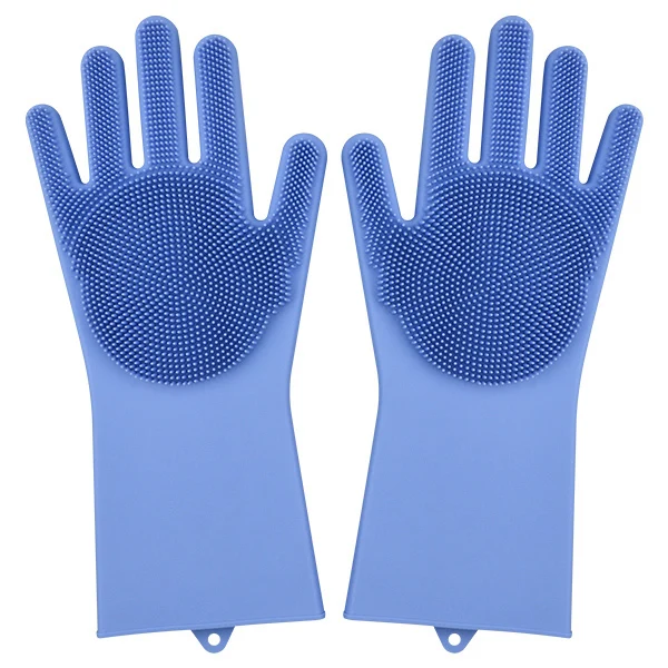 Бытовые инструменты кухня интимные аксессуары силиконовые перчатки для мытья посуды Прихватки мангала тематические товары про рептилий и земноводных - Цвет: Blue