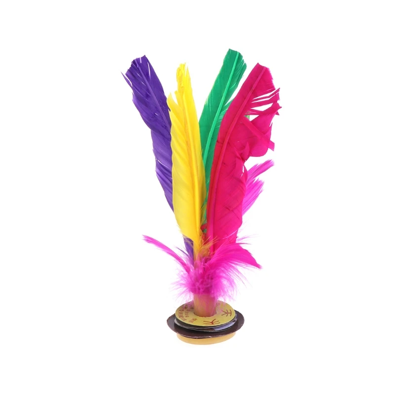 China Jianzi Footbal Foot Kick Handwheel Fancy Goose Feather Shuttlecock Fitness - Цвет: 17