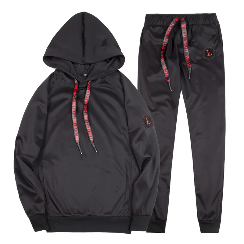 

TFETTERS Spring Autumn Hot Sale Men's Sets Hoodies+pants Two Pieces suits Casual Tracksuit Male Hoodies Gyms Fitness trouser