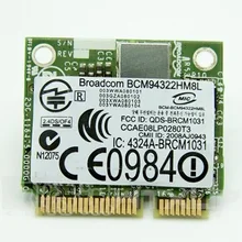 SSEA для DELL DW1510 для Broadcom BCM94322HM8L 802.11N Половина MINI PCI-E Беспроводной карты 300 Мбит/с PW934