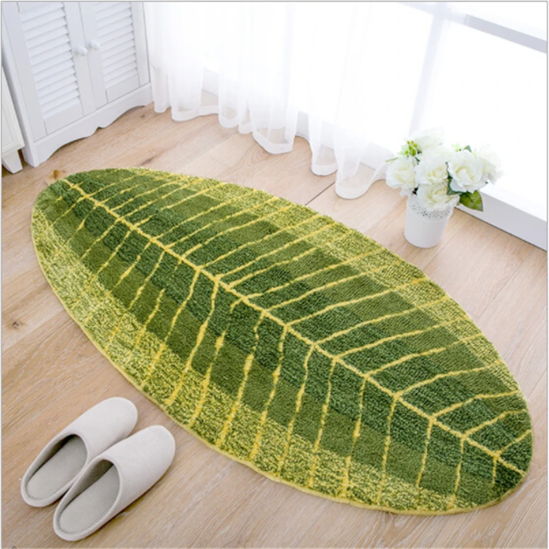 

Creative Soft Thicker Door Mat Kitchen Mat Home Floor Mat Fashion Leaf Hallway Area Rug For Living Room Bedroom Kid Room Carpet