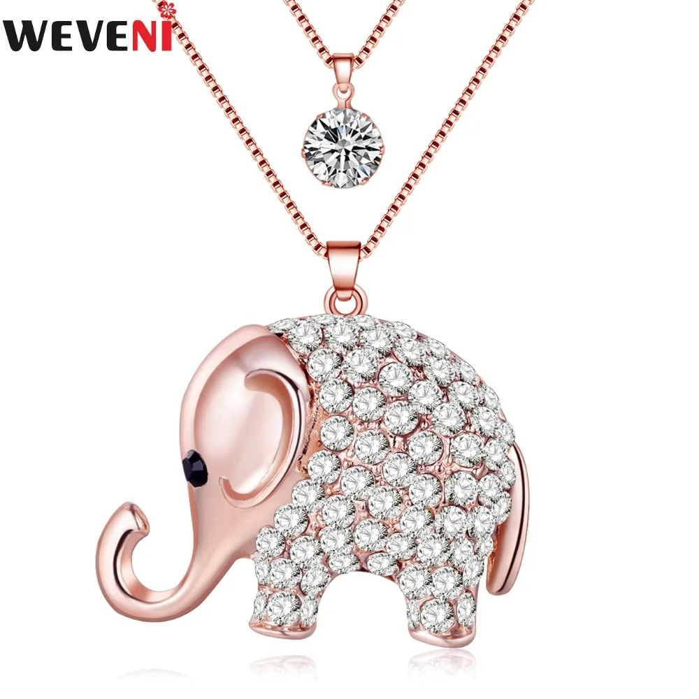 Women Heart Crystal Rhinestone Silver Plated Chain Pendant Necklace Jewelry