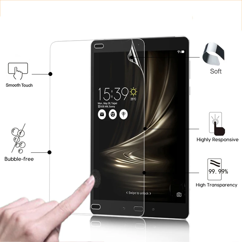 

Best Clear glossy Screen Protector film For Asus ZenPad 3S 10 Z500M 9.7" Front HD LCD screen Protective Films + clean cloths