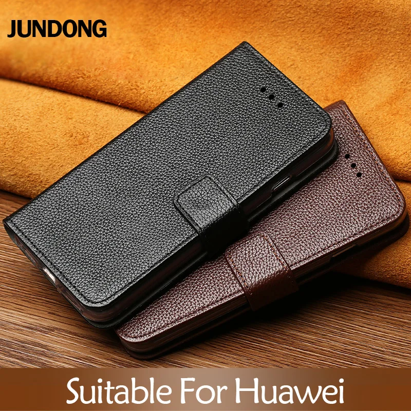 

Flip Case For Huawei P10 P20 P30 Lite Mate 9 10 20 lite Pro P Smart Y6 Y7 Y9 2019 Cowhide Cover For Honor 8X 9X 10 lite case