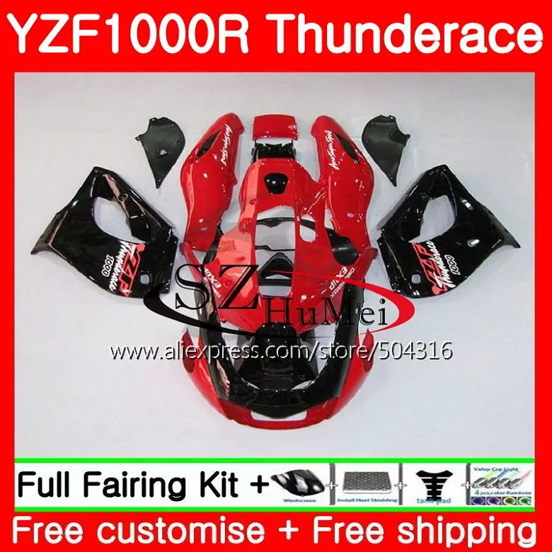 Обтекатели для YAMAHA Thunderace YZF1000R красный черный 02 03 04 05 06 07 74SH14 YZF-1000R YZF 1000R 2002 2003 2004 2005