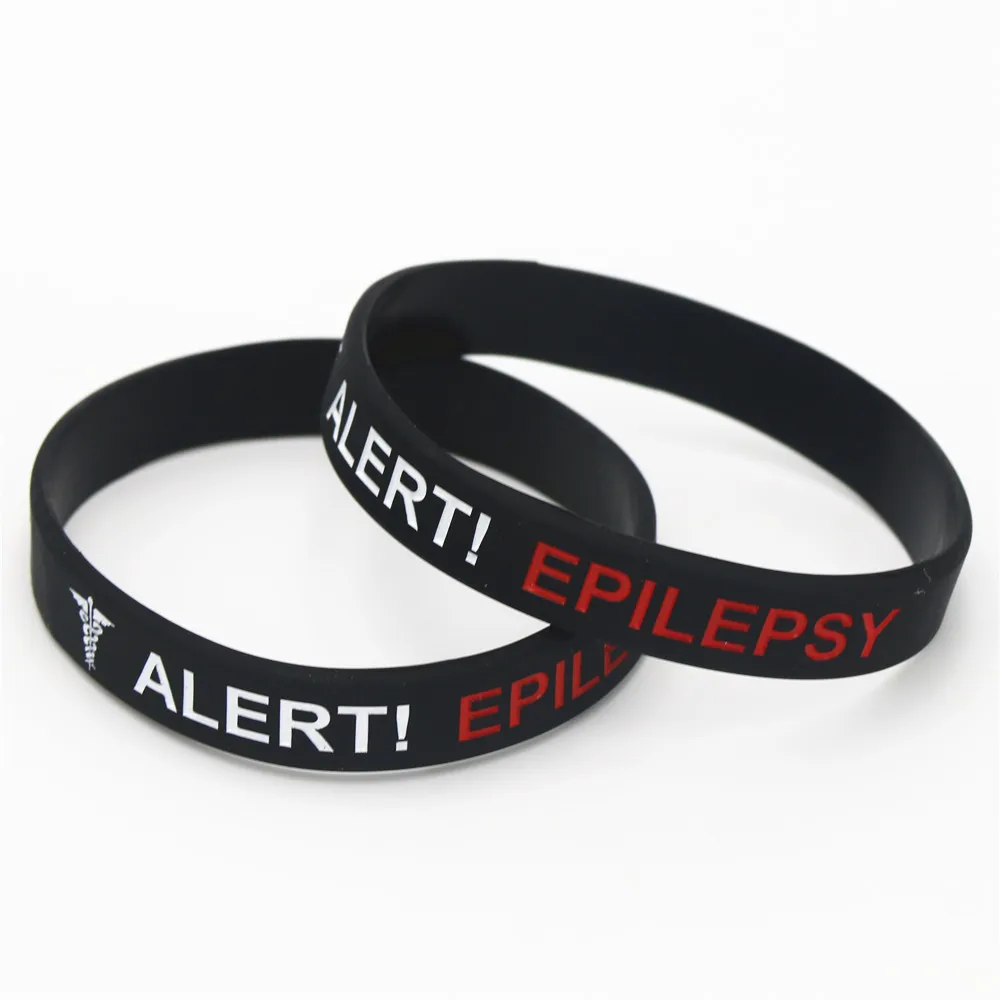 Amazon.com: 3 Pack - Epilepsy Epileptic Seizure Medical Alert ID Silicone Wristband  Bracelet by Medicaband : Health & Household