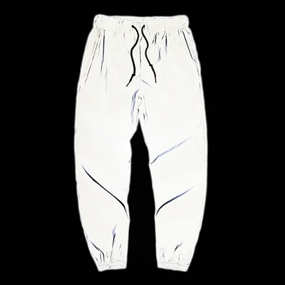 Стрит хип-хоп танцор 3м reflective шнурок ног Штаны Светящиеся в темноте повседневные Брюки-карго спортивные длинные штаны, так и для мужчин костюмы