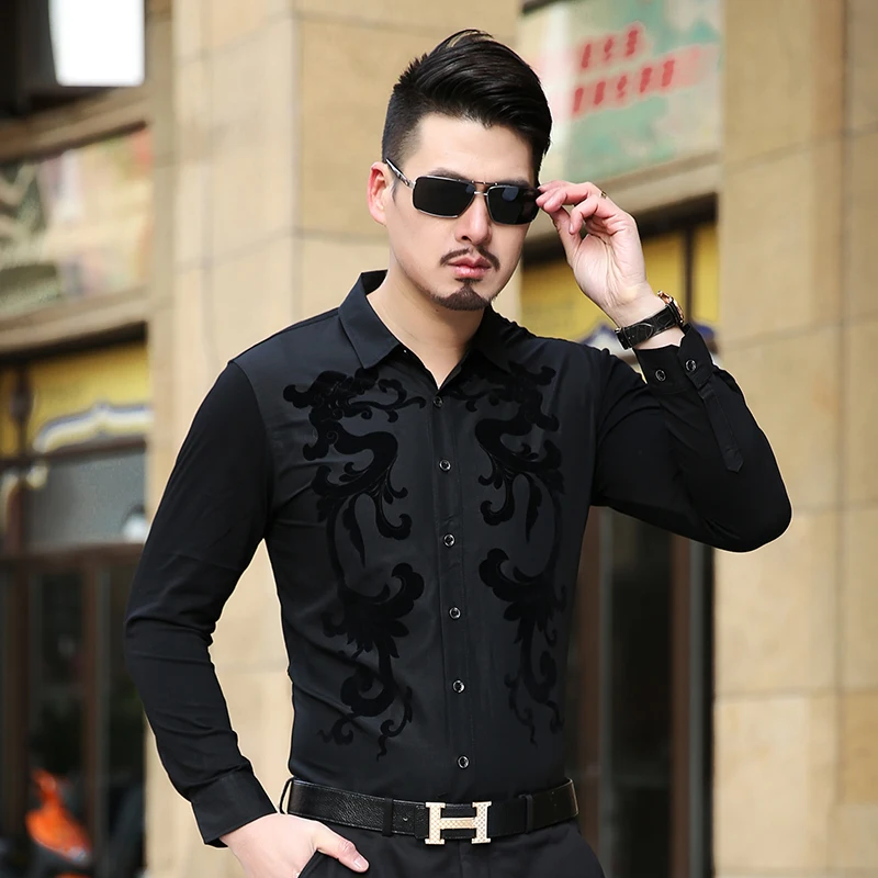 ISMEN мужская рубашка с длинным рукавом сорочка Homme мужской деловой свободного покроя мода формальные рубашки тонкий Masculina Camisa