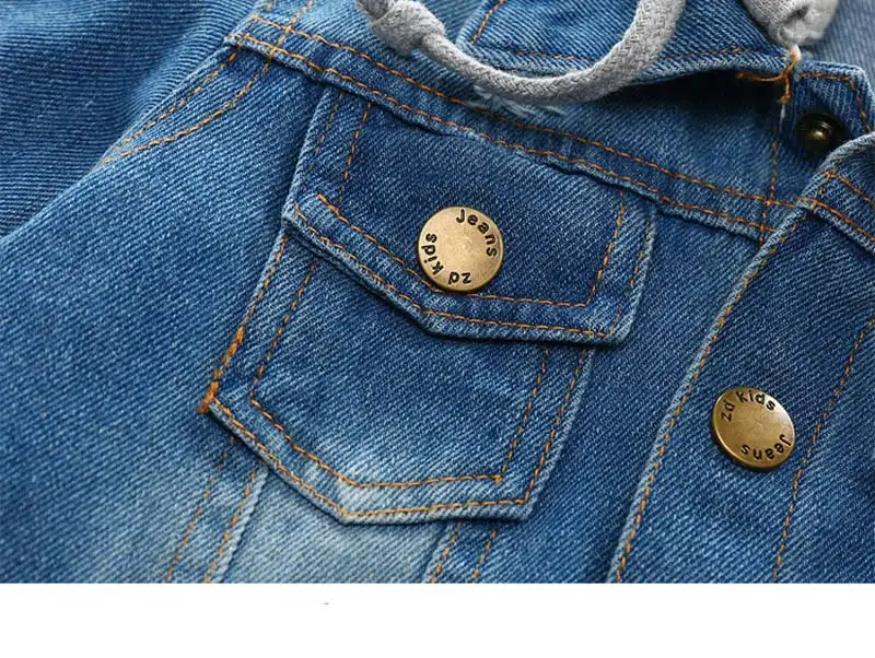 Kids Boy Coat Children Long Sleeve Button Denim Jackets Cowboy Handsome Pocket Loose Coat Boys Spring Patchwork Hooded Clothes (5)