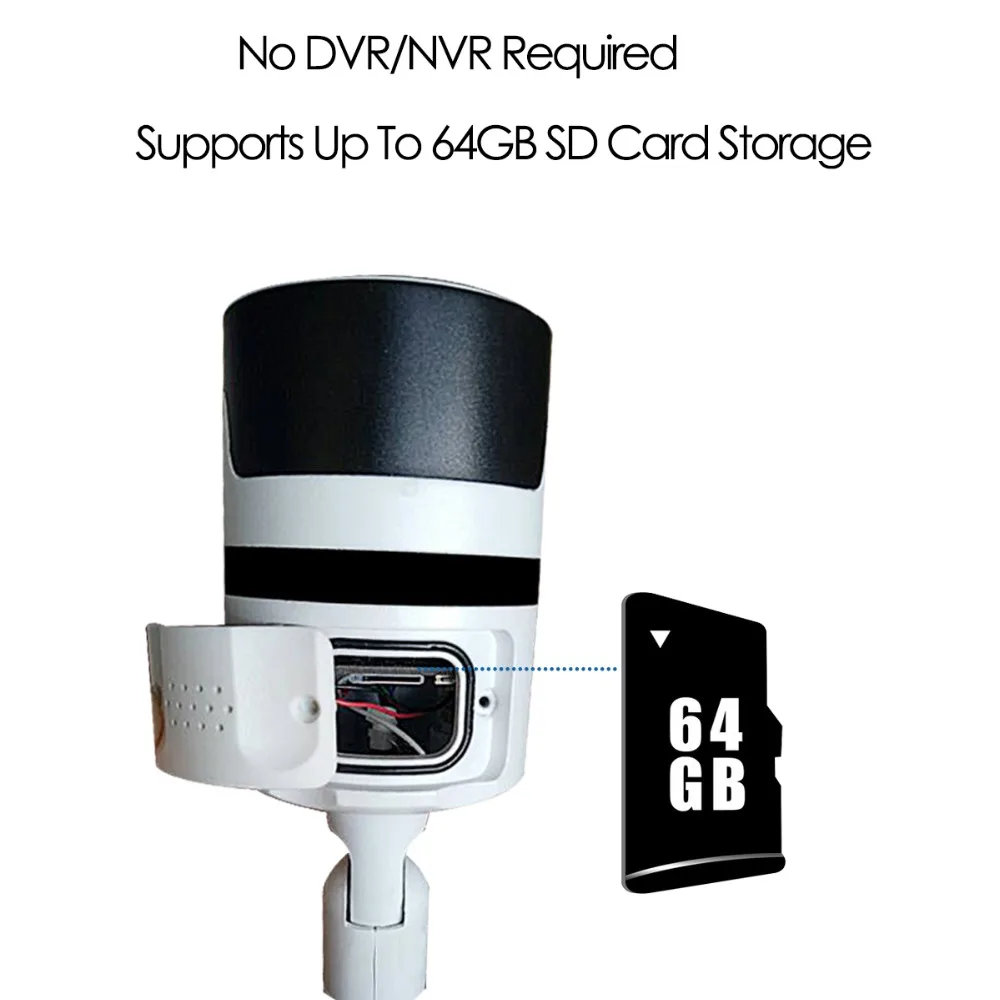 Двухсторонняя аудио 3MP Wifi IP камера Onvif 2.0MP HD наружная Всепогодная инфракрасная