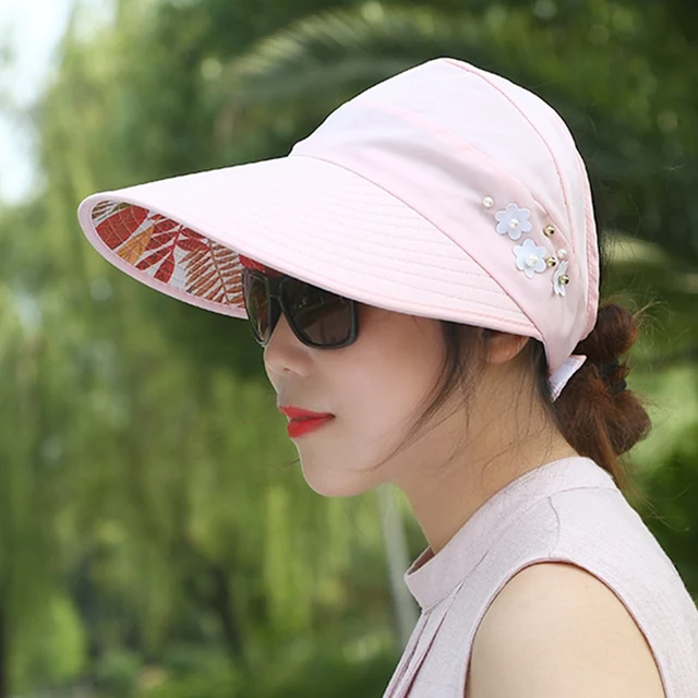 Summer Women's Sun Hat Colorful Adjustable Wide Brim Canvas UV
