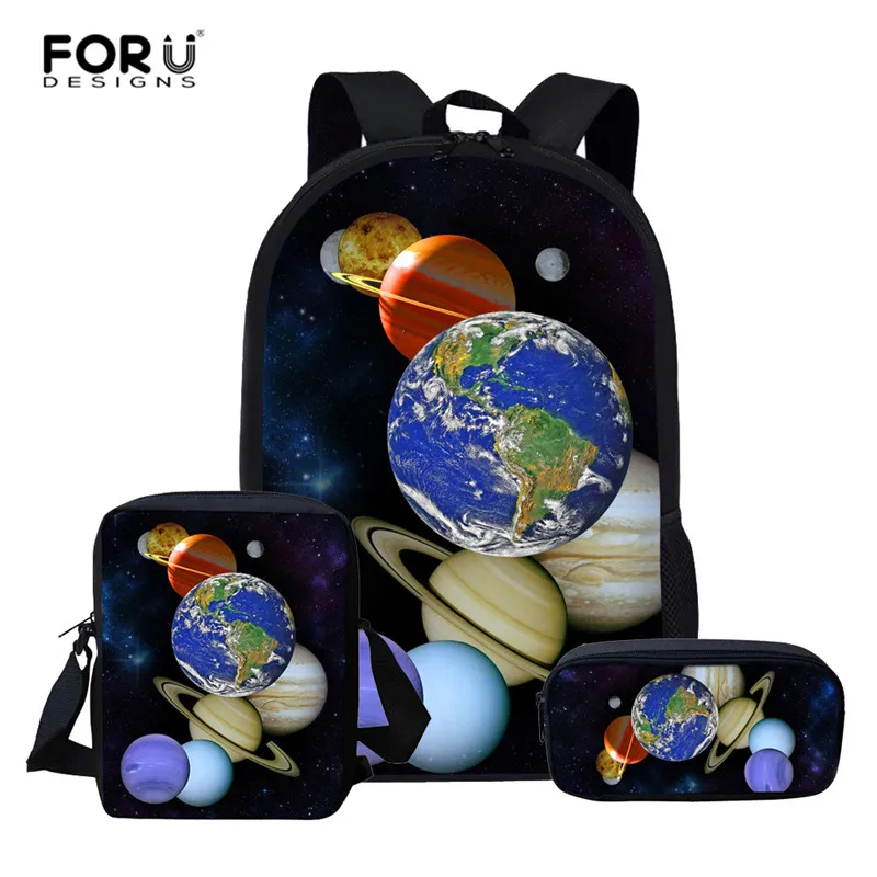 cheap FORUDESIGNS Galaxy Planet Space Kids School Bags for Girls Kids Bag Toddler Children School Backpack for Boys Mochila escolar