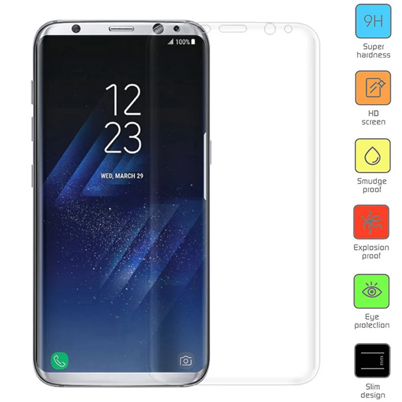 Прозрачная защитная пленка для экрана HD PET 3D Samsung Galaxy S8 S6 Edge S7 S9 Plus не Fof