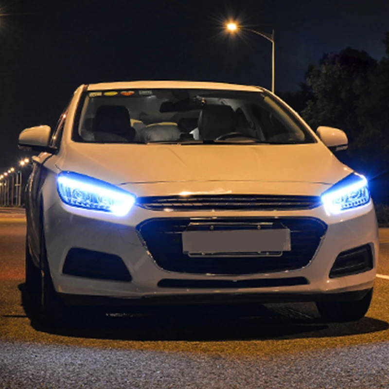 Hlxg 2 шт. автомобильный Стайлинг для Chevrolet Cruze фара в сборе 2015 светодиодный объектив