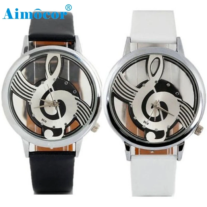

2017 Newly Designed Hot Relogio Masculino Watches Note Music Notation Leather Quartz Wristwatch 321