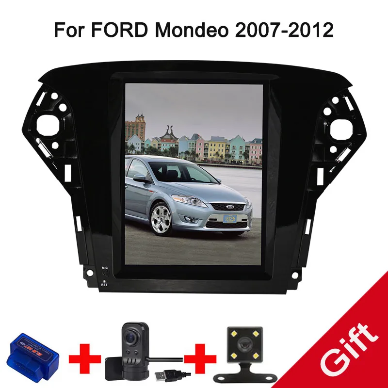 Perfect 10.4" Tesla Android  Fit FORD Mondeo 2007-2012 Car DVD Player Navigation GPS Radio 0