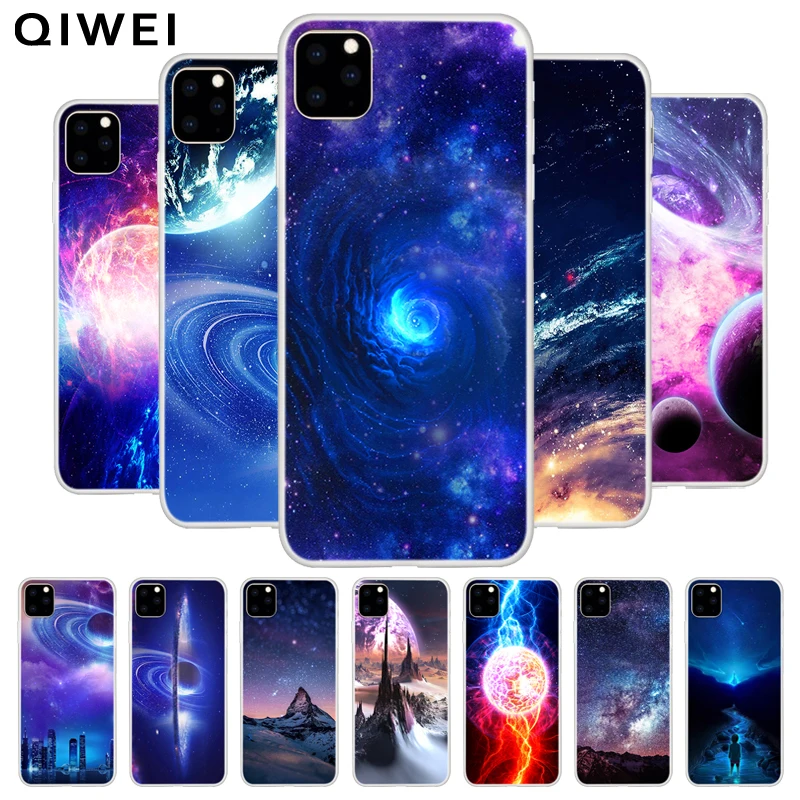 

For iPhone 11 pro 2019 Case Cool Space Soft TPU Cover For iPhone 11 pro Max silicon Phone Back Cases For iPhone11 11pro Max Capa