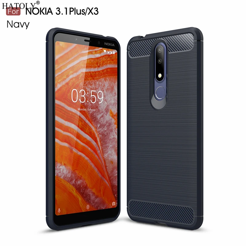 Чехол HATOLY для Capas Nokia 3 1 Plus противоударный мягкий чехол из ТПУ с начесом