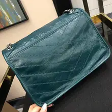 Брендовая дизайнерская женская сумка из натуральной кожи на цепочке, с двойным плечом из воловьей кожи, сумка на ремне в году