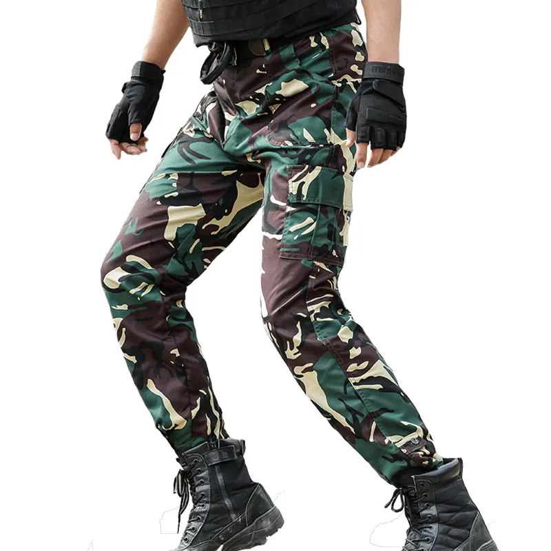 Тактические Брюки, военные брюки карго, мужские рабочие брюки s SWAT, армейские охотники, боевые, CS, камуфляжные брюки, мужские брюки, Hombre