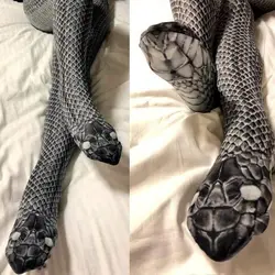 Женские пикантные носки, страшные, забавные, на Хэллоуин, со змеиным рисунком, женские, с принтом змеи, эластичные носки в обтяжку, Vogue