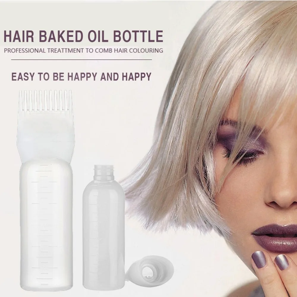 

120ml Hair Dye Bottles Applicator Comb Brush Dispenser Kit Scale Squeeze Bottle Hair Solon Home Coloring Dyeing Use 2018 new