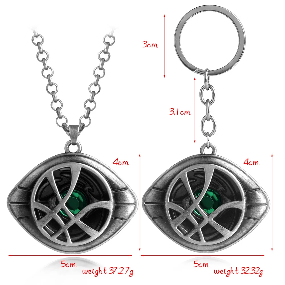 Мстители, доктор, Стрэндж, брелок, Зеленый Кристалл, глаз агамотто, подвеска, брелок, чокер для мужчин, брелок, ювелирные изделия