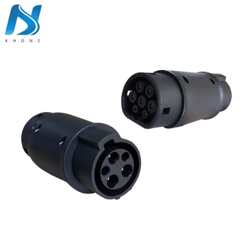 

Duosida EVSE Adaptor 32A Electric Vehicle Car EV Charger Connector SAE J1772 Socket Type 1 To Type 2 EV Adapter For Car Charging