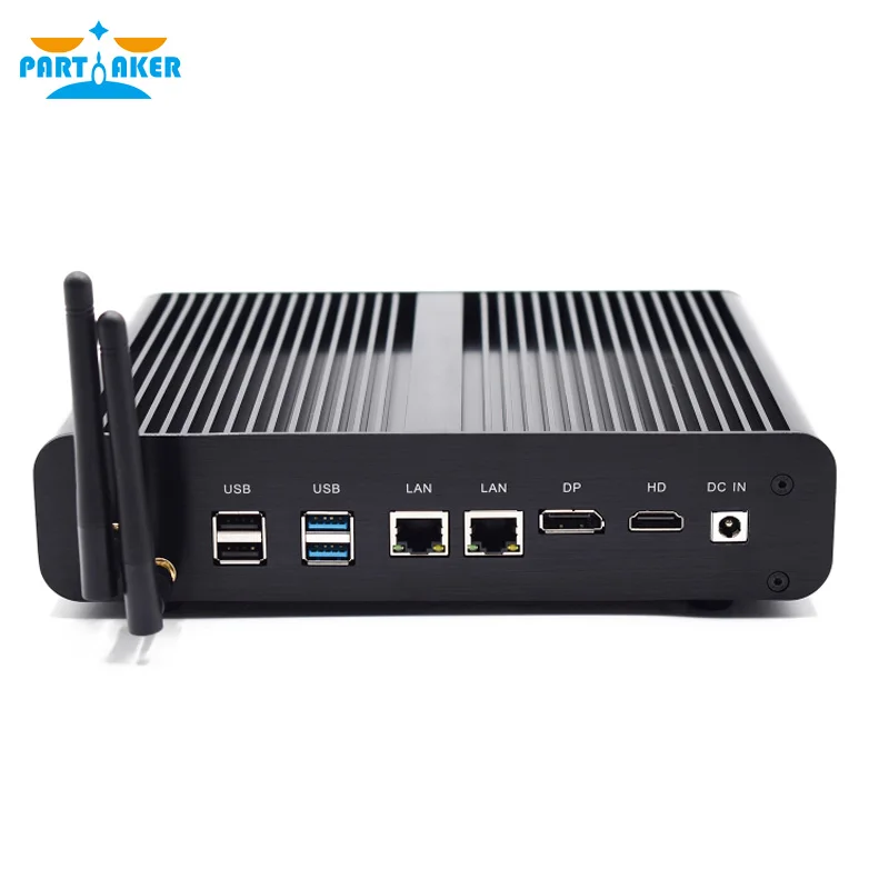 Мини компьютер без вентилятора i7 7560U 2 * DDR4 Ram Msata + M.2 SSD Micro PC Win10 Pro Barebone HTPC Nuc DP HDMI|Мини