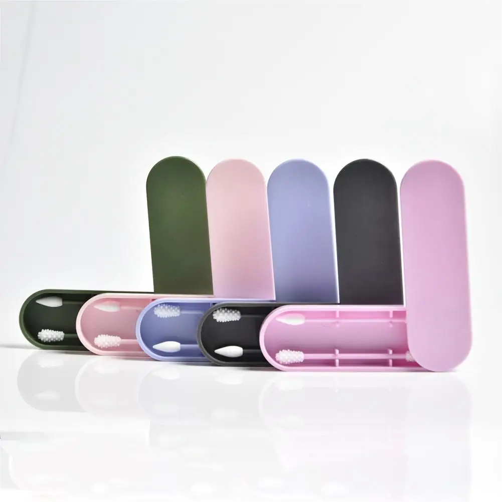 2pcs box Reusable Cotton Swab Ear Silicone Cleanning Cosmetic Cotton Buds Double Headed Sticks Clean Makeup 2