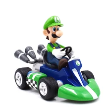 Buy Super Mario Bros Racing Car Kart Pull Back Cars Mario Luigi PVC Figures Toys Dolls Karts Gifs For Kids Free Shipping Free Shipping