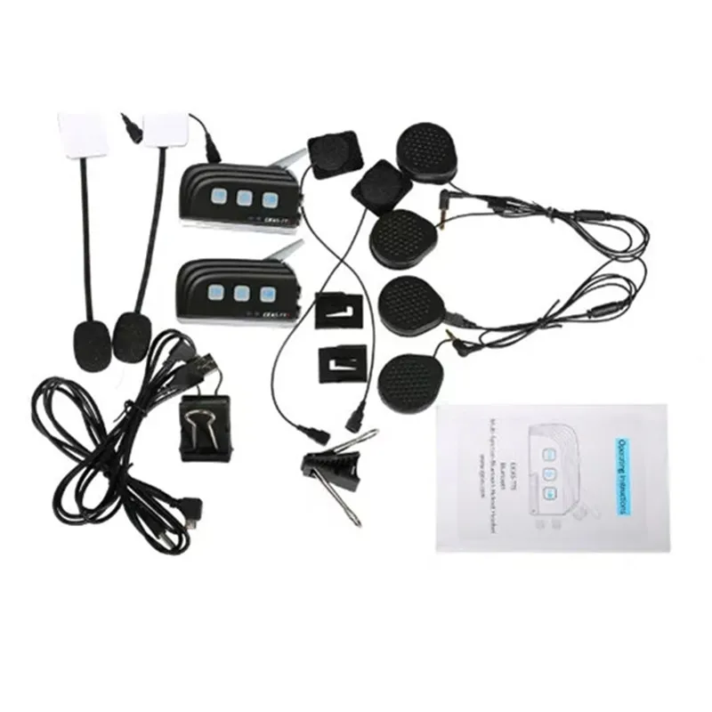 2 шт. ejeas TTS двойной Bluetooth Интерком мотоциклетный шлем BT комплект гарнитуры Max 4