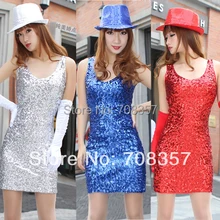 Wholesale Hot Fashion Spiral New Sequin Trim Vest Sexy Dress Lady Sequin Vest Women Dress Casual dressess ML