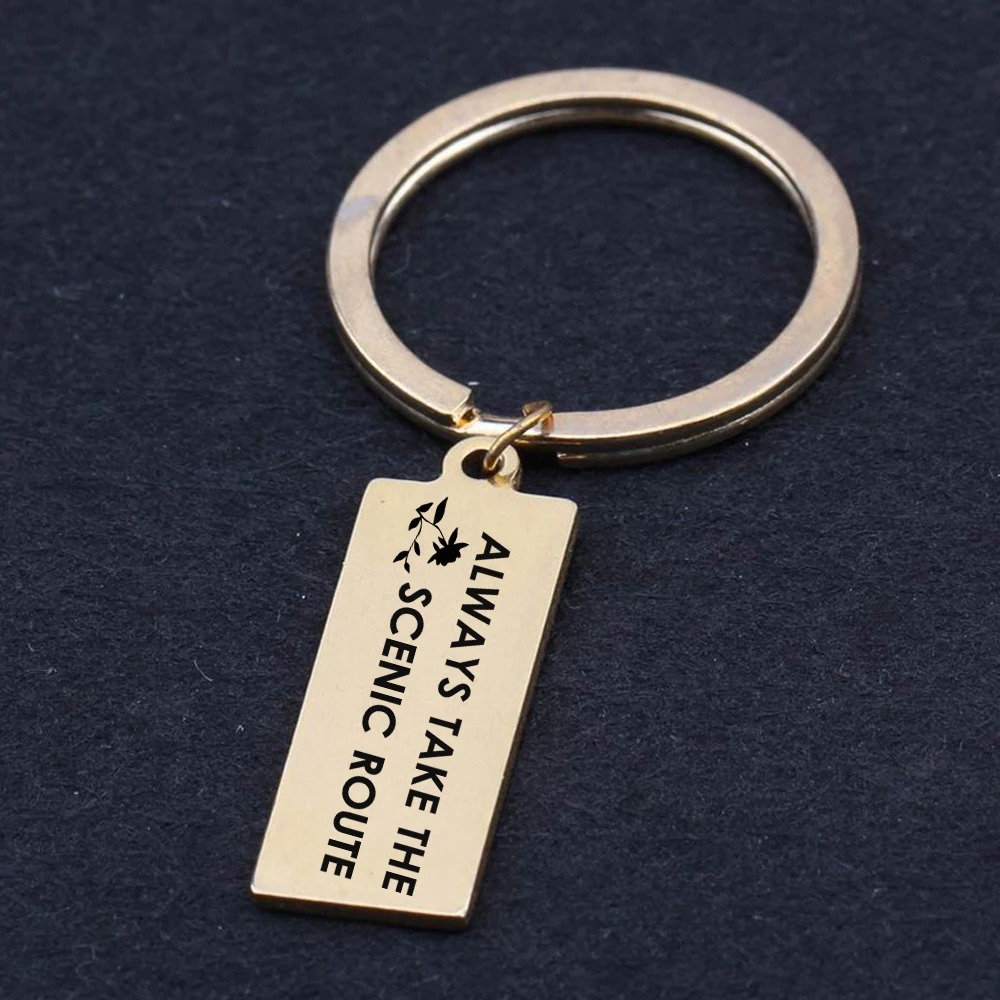 Fashional Accessory Keyring BFF/LOVERS Gift Keychain Hand Carved Trave Love Keysholder Can Opotional Double-sided customization | Украшения