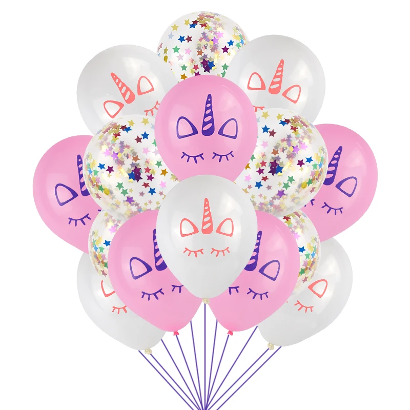 Единорог вечерние Красочные Блестки латексные воздушные шары костюм День рождения Свадебные шары для украшения ребенка душ вечерние поставки globs