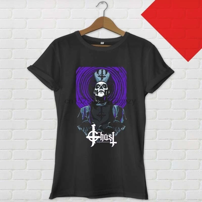 

New GHOST B.C. Papa Metal Rock Band Black T-shirt Print T Shirt Men Summer top tee Design Tops