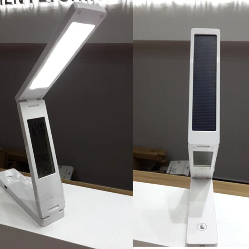 Сенсорная Солнечная Складная Настольная лампа power bank книга зарядка через usb
